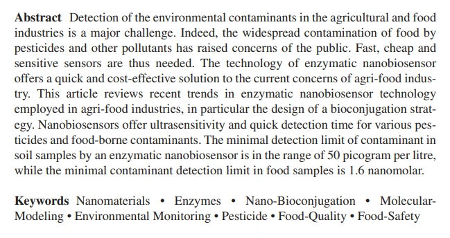 nanobiocapteurs,industrie agroalimentaire,agents pathogènes